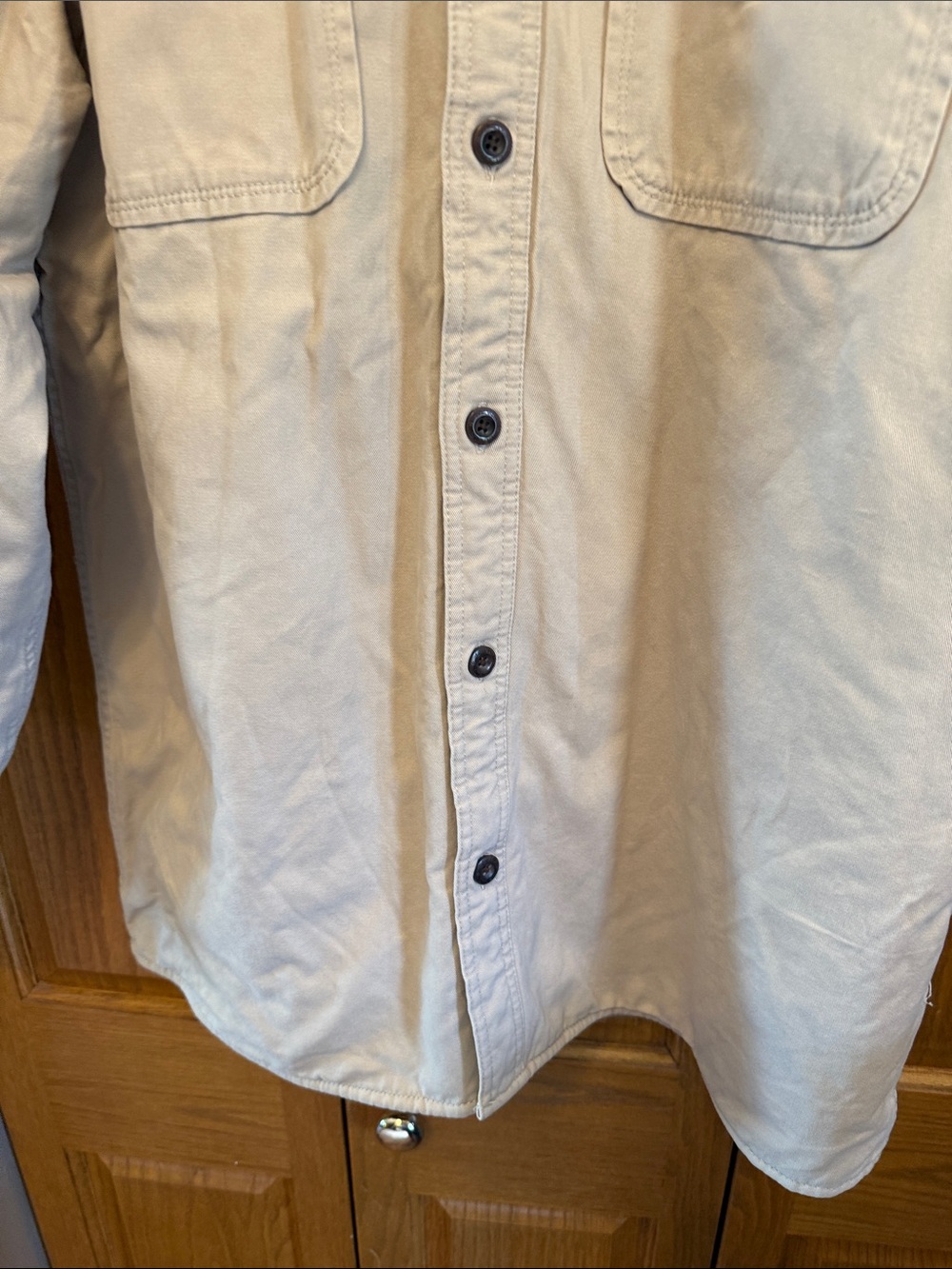 Levi's Light Tan Button-Front Worker Shirt Jacket - Picture 7 of 15